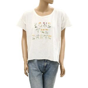 Anthropologie Lauren Filzenger Love The Earth Floral Tee Blouse Top XS 287583